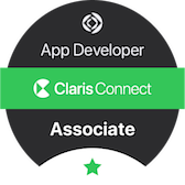 Badge Claris « App Developer Claris Connect Associate »
